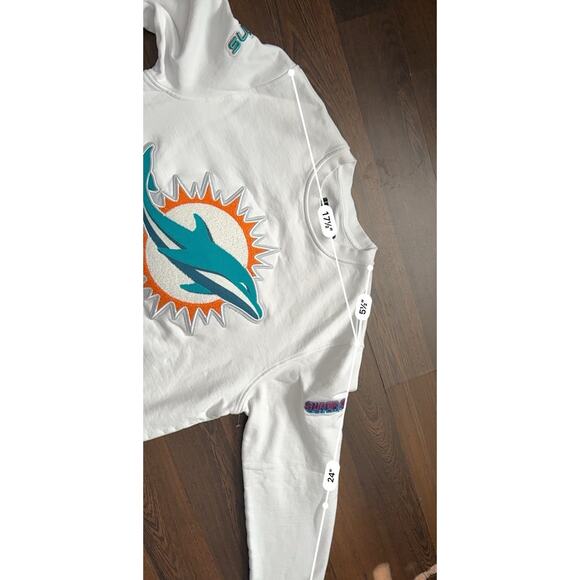 MIAMI DOLPHINS CREW NECK WHITE SWEATSHIRT MENS PRO-STANDARD Men’s Sz Medium - Picture 13 of 15